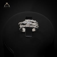 خاتم باجيت راقي تصميم الماس AR-200 | فضة عيار 925