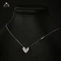 عقد قلب ناعم احجار باجيت | فضة عيار 925