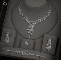 طقم راقي 4 قطع تصميم دمعات ST-194 | فضة عيار 925