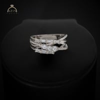 خاتم باجيت راقي تصميم الماس AR-200 | فضة عيار 925