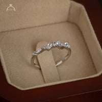 خاتم ناعم تصميم الماس AR066 | فضة عيار 925