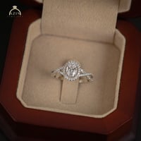 خاتم نسائي بيضاوي AR035 | فضة عيار 925