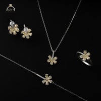 طقم فلاور ناعم 4 قطع | فضة عيار 925