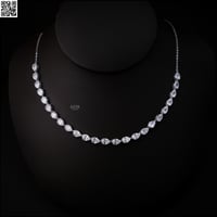 عقد دمعات فصوص زركون براقة | فضة عيار 925