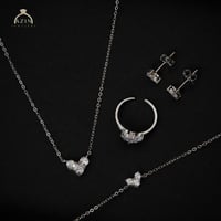 طقم ناعم رسمة قلب - اطفال | فضة عيار 925