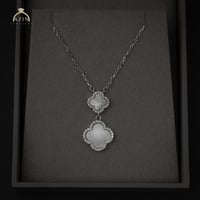 عقد وردة ناعم صدفي | فضة عيار 925