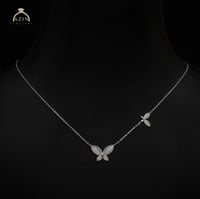 عقد فراشة صدفي ناعم | فضة عيار 925