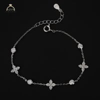 اسوارة وردات ناعمة ، فضة عيار 925