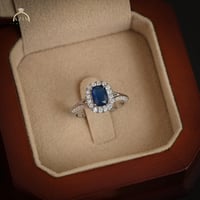 خاتم حجر كحلي AR093 | فضة عيار 925