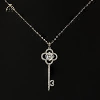 تعليقة تصميم مفتاح حجر رئيسي موزنايت | فضة عيار 92...