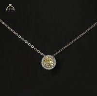 عقد ناعم حجر رئيسي دائري | فضة عيار 925