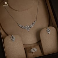 طقم انيق 3 قطع تصميم مميز | فضة عيار 925