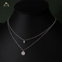 عقد شوكر ناعم دورين حجر رئيسي زهري | فضة عيار 925