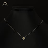 عقد ناعم حجر رئيسي دائري | فضة عيار 925