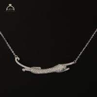 عقد بانثر مميز مرصع فصوص زركون | فضة عيار 925