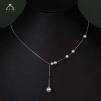 عقد ناعم مع حبات اللؤلؤ | فضة عيار 925