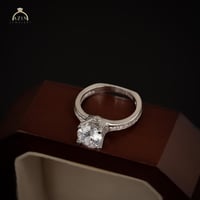 خاتم راقي حجر رئيسي دائري AR-189 | فضة عيار 925