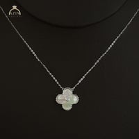 عقد ناعم وردة صدفي | فضة عيار 925