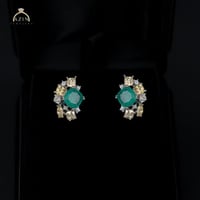 حلق ناعم احجار ملونة | فضة عيار 925