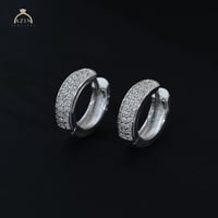 حلق هوب دائرية ناعمة 9.5mm فضة عيار 925