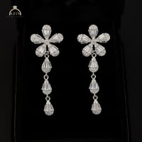 حلق باجيت وردة | فضة عيار 925