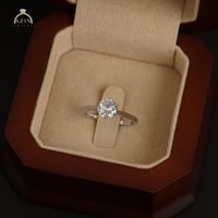 خاتم ناعم حجر دائري 6.5MM AR079 | فضة عيار 925