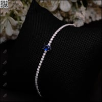 اسوارة انيقة حجر كحلي بيضاوي | فضة عيار 925