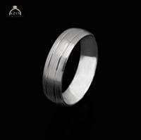 دبلة رجالية مبطنة مطفي MB-012 | فضة عيار 925