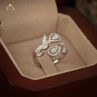 خاتم دمعة ناعم فري سايز | فضة عيار 925