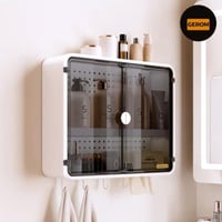 خزانة حمام معلقة منظم جداري gerom متوفر عدة الوان