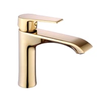 خلاط مغسلة ديكور رونا لون دهبي قلب نحاس ضمان 5 سنو...