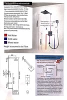 طقم دش مخفي مع خلاط الماني (3 خط ) لون اسود ضمان 5...