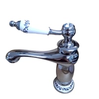 خلاط مغسلة ديكور قصير لون كروم ضمان 2 سنوات