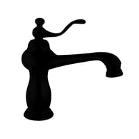 خلاط مغسلة ديكور لون أسود مطفي فاخر قلب نحاس ضمان...