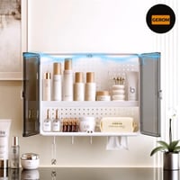 خزانة حمام معلقة منظم جداري gerom متوفر عدة الوان