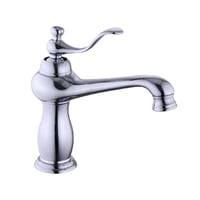 خلاط مغسلة ديكور لون كروم قلب نحاس ضمان 5 سنوات