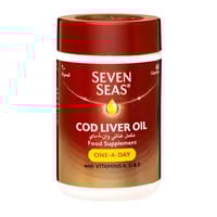 زيت كبد سمك القد من سفن سيز، مكمل اوميجا 3 لدعم ال...