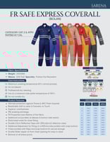 بدلة عمل مقاومة للهب والقوس الكهربائي من SARENA FR...