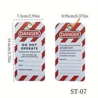 10 قطع من علامات السلامة للإغلاق، متوافقة مع معايي...