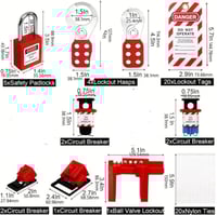 مجموعة قفل أمان صناعي، مجموعة أقفال كهربائية مع أق...