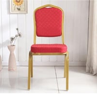 كرسي حفلات ومناسبات حديد مع مقعد وظهر قماش احمر GW...