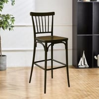 كرسي بار فايبر اسود بقاعدة ثابتة 6162BLACK