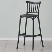 كرسي بار فايبر اسود بقاعدة ثابتة 6162BLACK