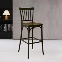 كرسي بار فايبر اسود بقاعدة ثابتة 6162BLACK