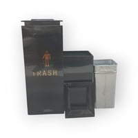 طفاية سجائر مع سلة مهملات ستيل لون اسود وذهبي GWD1...