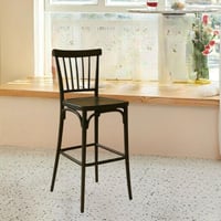 كرسي بار فايبر اسود بقاعدة ثابتة 6162BLACK