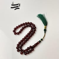 سبحة زعفرانية فواح لون زيتي ملكي - كركوش تفصال يدو...