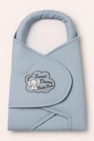 كوفلة مواليد أولادي بتطريز فيل – تصميم ناعم بلون أ...