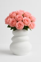 باقة ورود صناعية وردية (6 وردات)