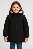 جاكيت شتوي مبطن للبنات بقبعة فرو – أناقة ودفـا في...